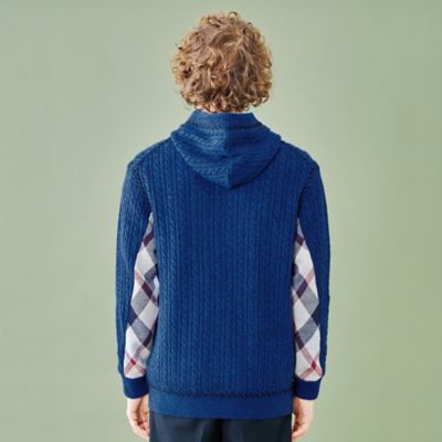 WEB・一部店舗限定】ケーブルニットフードカーディガン