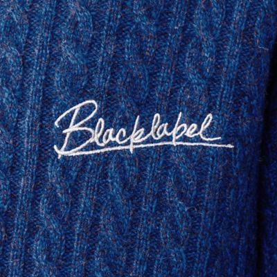 【極美品】ブルーレーベルクレストブリッジ ケーブルニット　ラクーンファー BLUE LABEL CRESTBRIDGE×Ayaka Sasaki