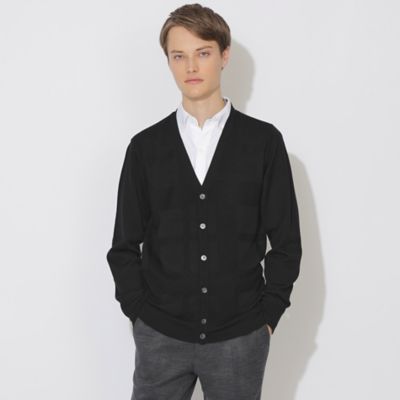 BLACK LABEL CRESTBRIDGE (Men)/ブラックレーベル・クレストブリッジ シャドーチェックニットカーディガン(51N86696__) クロ09G トップス【三越伊勢丹/公式】