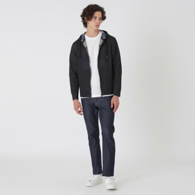 メンズ ブラック パーカー L Champion Zip Hoodie/チャンピオン 裏起毛ジップパーカー MONO