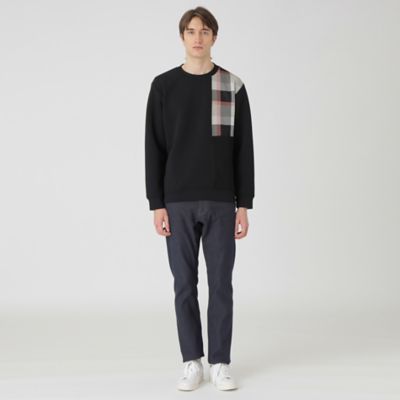 チェックニットドッキングスウェットシャツ（51P03513＿＿