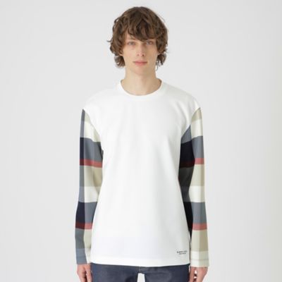 ＜BLACK LABEL CRESTBRIDGE (Men)＞スリーブチェックストレッチカットソー（５１Ｐ０４３１４＿＿）