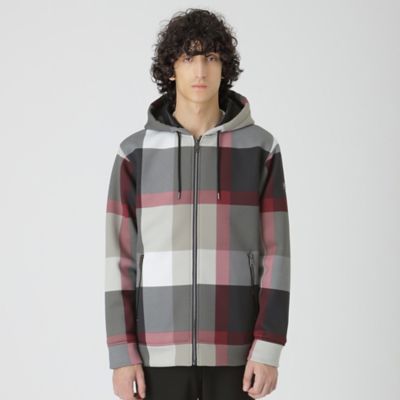 エアリークレストブリッジチェックパデッドパーカー
