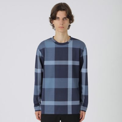 デニムライククレストブリッジチェックカットソー