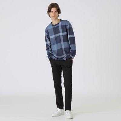デニムライククレストブリッジチェックカットソー