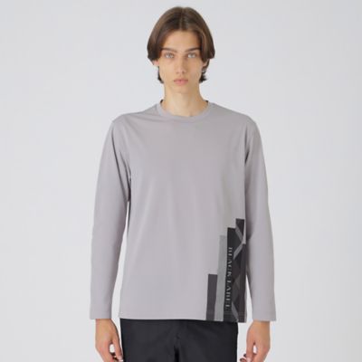 ストライプチェックカットソー（51P13423＿＿） | BLACK