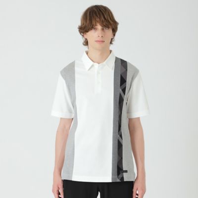 BLACK LABEL CRESTBRIDGE (Men)/ブラックレーベル・クレストブリッジ ストライプパッチワークポロシャツ(51P35545__)