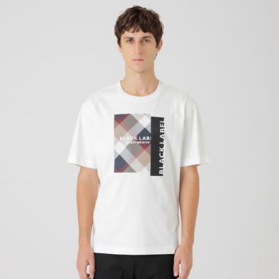 BLACK LABEL CRESTBRIDGE (Men)/ブラックレーベル・クレストブリッジ ボックスチェックロゴグラフィックTシャツ(51P37547__)