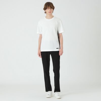 テクスチャータックサイドチェックTシャツ