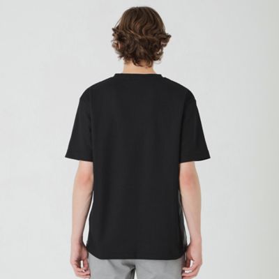 テクスチャータックサイドチェックTシャツ
