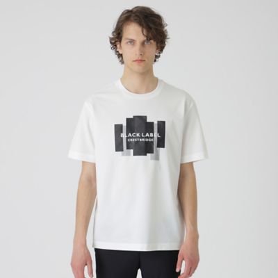 ＜BLACK LABEL CRESTBRIDGE (Men)＞【ＢＬＡＣＫ　ｌａｂ．】ラインストーンジオメトリックロゴＴシャツ（５１Ｐ５３５６３＿＿）