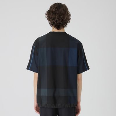 【ＢＬＡＣＫ　ｌａｂ．】ファブリックコンビクレストブリッジチェックＴシャツ（５１Ｐ５４５６４＿＿）