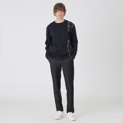 新品ブラックレーベルクレストブリッジ 濃紺パネル切替カットソー M セール】 【一部店舗限定】パネルクレストブリッジチェックT