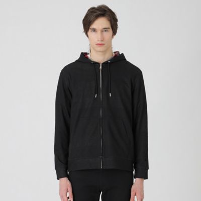 Meravel ミーラベル　パーカー　ブラック Hatsunex “MITERU” Zip upパーカー（モノクロブラック） | HATSUN
