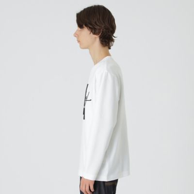 (美品)脳××× LOGOFRAME COLLAR BIG カットソー F/CE RE LOGO LONG SLEEVE BORDER T（Tシャツ／カットソー