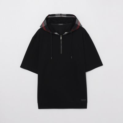 一部店舗限定】チェックフードプルオーバーパーカー