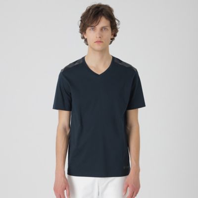 新品タグ付き✨ブラックレーベルクレストブリッジ Tシャツ カットソー 一部店舗限定】ショルダーチェックVネックTシャツ