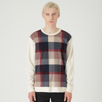 ＜BLACK LABEL CRESTBRIDGE (Men)＞【一部店舗限定】パネルチェックニットソー（５１Ｐ７６４８６＿＿）