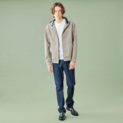 WEB限定】ボタンフロントバックチェックパーカー