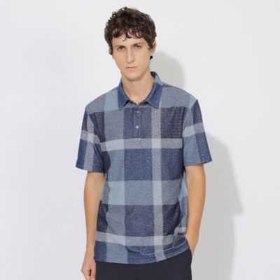 WEB限定】クレストブリッジチェックパイルポロ