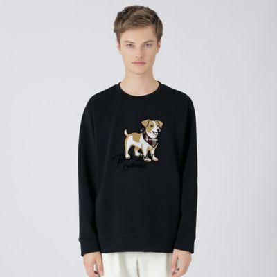 BLACK LABEL CRESTBRIDGE (Men)/ブラックレーベル・クレストブリッジ【一部店舗限定】ハブラシジャックラッセルテリアスウェットシャツ(51P89699__) クロ09G トップス【三越伊勢丹/公式】