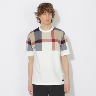 ＜BLACK LABEL CRESTBRIDGE (Men)＞【ＷＥＢ・一部店舗限定】パネルクレストブリッジチェックＴシャツ（５１Ｐ９２５０２＿＿）