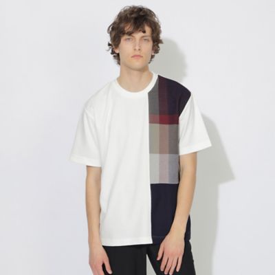 ＜BLACK LABEL CRESTBRIDGE (Men)＞【ＷＥＢ・一部店舗限定】チェックニットドッキングＴシャツ（５１Ｐ９４５０４＿＿）