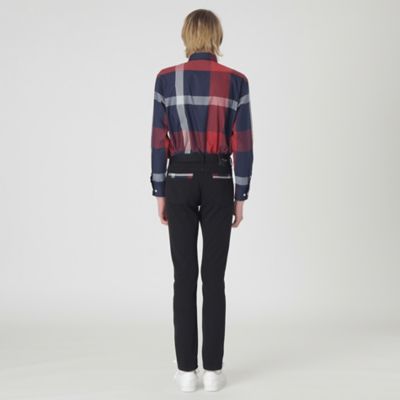 Ｗフェイスクレストブリッジチェックスキニーデニムパンツ（５１Ｒ３１３４１＿＿）