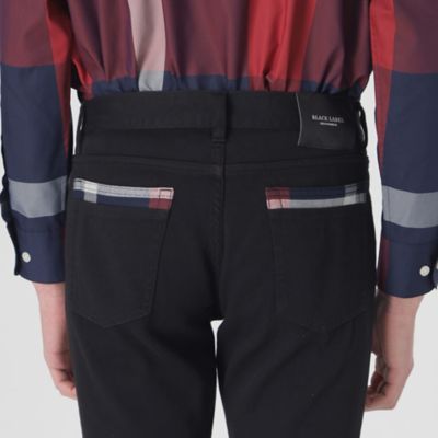Ｗフェイスクレストブリッジチェックスキニーデニムパンツ（５１Ｒ３１３４１＿＿）