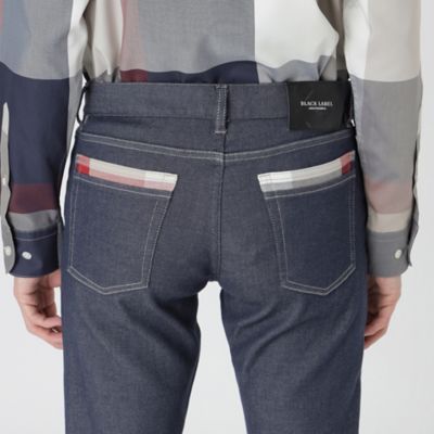 Ｗフェイスクレストブリッジチェックスキニーデニムパンツ（５１Ｒ３１３４１＿＿）