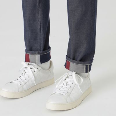 Ｗフェイスクレストブリッジチェックスキニーデニムパンツ（５１Ｒ３１３４１＿＿）