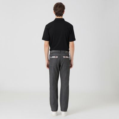 ダブルフェイスクレストブリッジチェックデニムパンツ（５１Ｒ３３６４３＿＿）
