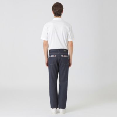 ダブルフェイスクレストブリッジチェックデニムパンツ（５１Ｒ３３６４３＿＿）