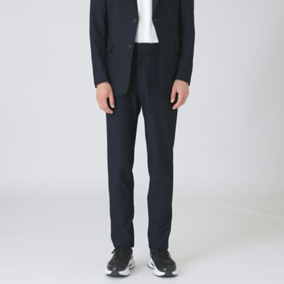 【関税込み】LOW CLASSIC ブラック ベルト トラウザーズ BLACK lab．】ボンディングトリコットトラウザーズ