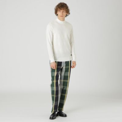 ブラックウォッチクレストブリッジチェックワイドトラウザーズ