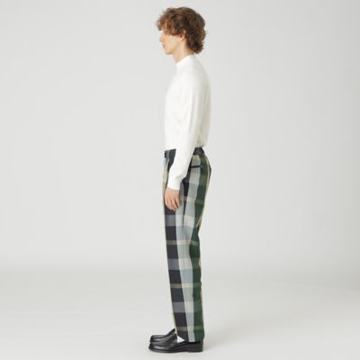 ブラックウォッチクレストブリッジチェックワイドトラウザーズ