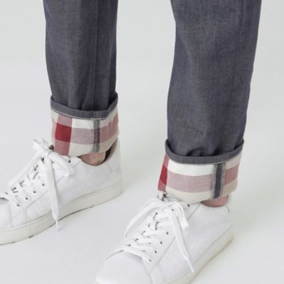 【一部店舗限定】Ｗフェイスクレストブリッジチェックスキニーデニムパンツ（５１Ｒ８５３８５＿＿）