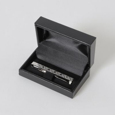 BLACK LABEL クレストブリッジチェックハーフダイヤカットタイバー クレストブリッジチェックハーフダイヤカットタイバー