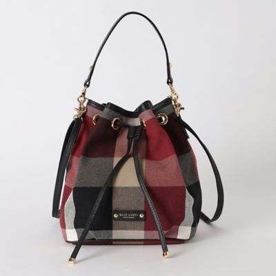＜BLUE LABEL CRESTBRIDGE (Women)＞クレストブリッジチェックキャンバスコロンバッグ（５５１０３１５６＿＿）