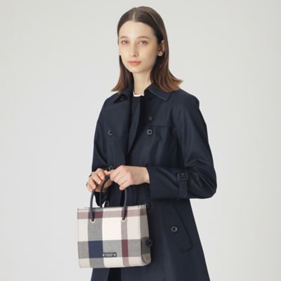 ★新品★訳あり★クレストブリッジ★チェックループヤーンツイード★ミニトート★ クレストブリッジチェックキャンバススクエアミニトート