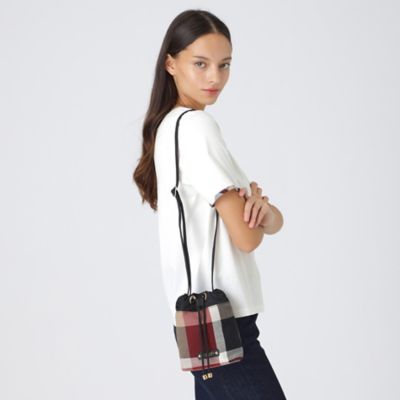 クレストブリッジチェックキャンバス巾着（55112401＿＿