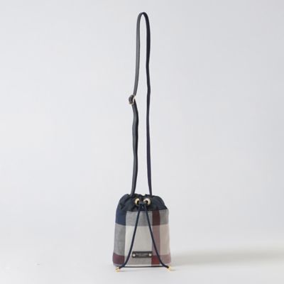 クレストブリッジチェックキャンバス巾着（55112401＿＿