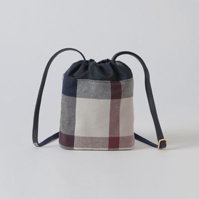 クレストブリッジチェックキャンバス巾着（55112401＿＿