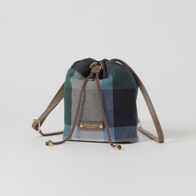 BLUE LABEL クレストブリッジチェックキャンバス巾着バッグ