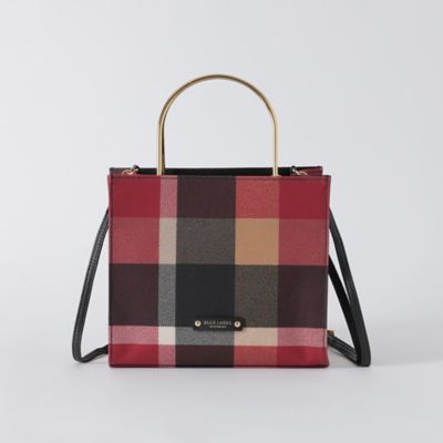 マカ29 超美品 ブルーレーベルクリストブリッジ チェック柄ハンドバッグ マカ29 超美品 ブルーレーベルクリストブリッジ チェック柄