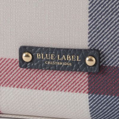 【かわいい☆BLUE LABEL CREST BRIDGE】チェック　サイズ34 クレストブリッジチェックPVCメタルハンドルスクエア