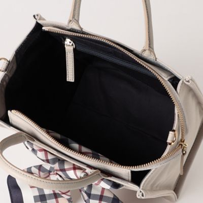 クレストブリッジチェックスカーフ付きトートバッグ 
