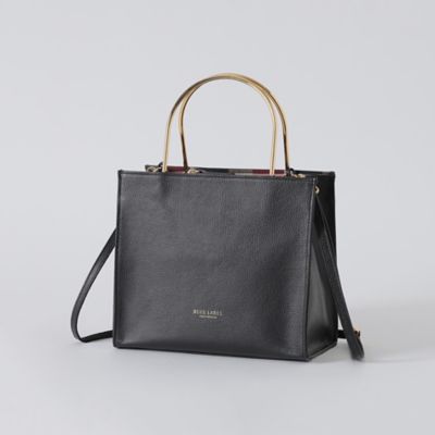 ＜BLUE LABEL CRESTBRIDGE (Women)＞レザーメタルハンドルスクエアミニトート（５５１１６２１０＿＿）