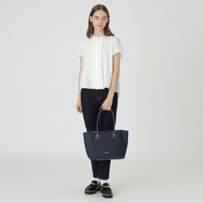 パーシャルクレストブリッジチェックナイロントート