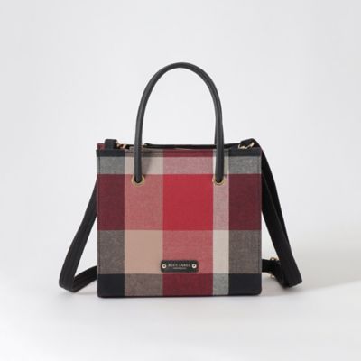＜BLUE LABEL CRESTBRIDGE (Women)＞クレストブリッジチェックキャンバススクエアミニトート（５５１２５２００＿＿）
